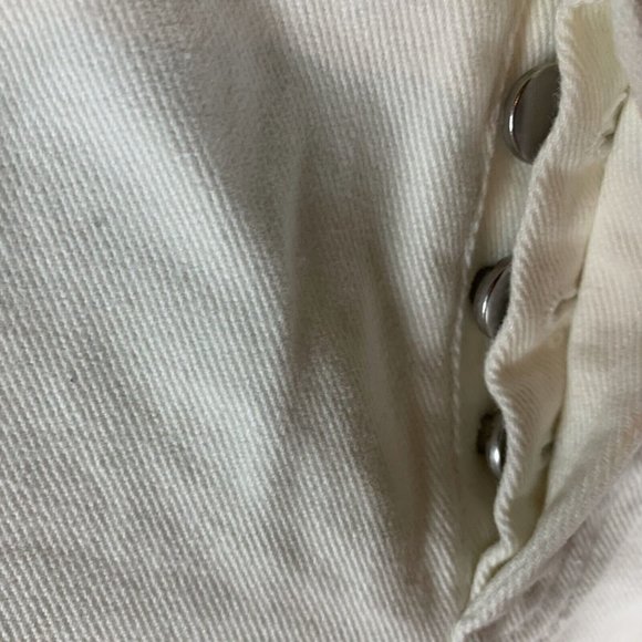 Afrm Skinny‎ Denim Jeans Women's Size 24 White Mid Rise Distressed Cotton 6443 - Picture 4 of 9